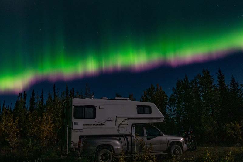 Northern Lights An Hour North Of Whitehorse Boondocking