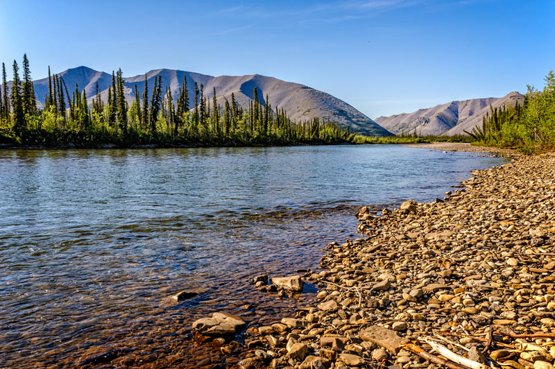 Ogilvie River And Ranges To The South