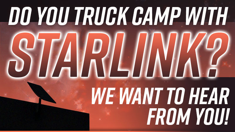 Truck Camp With Starlink Question