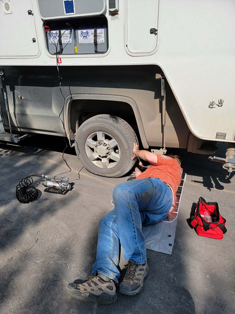 Changing Tire on the Dempster Highway