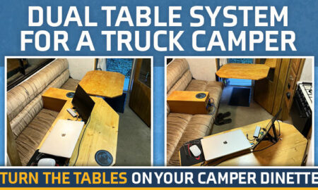 Dual Tables In A Truck Camper Dinette