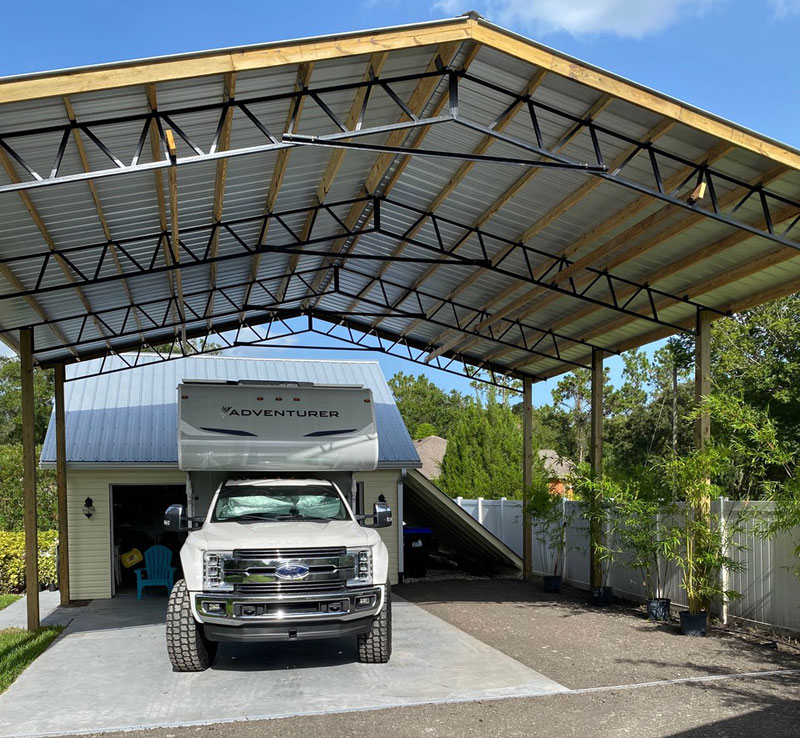 New Garage And New Truck And Camper