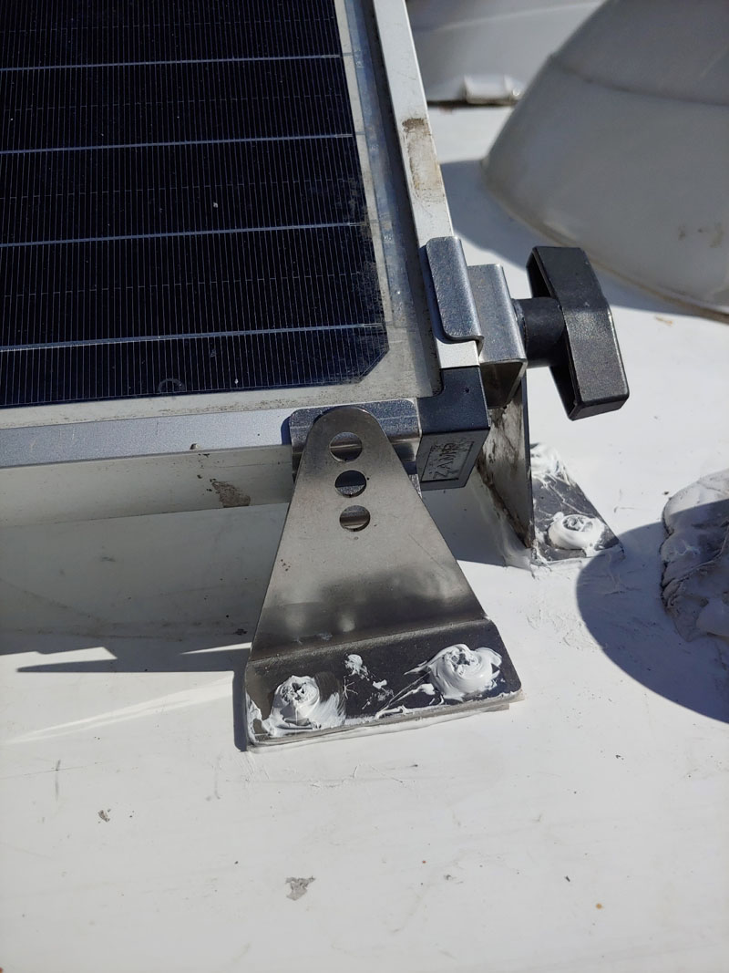 Tilting Solar Panel Two Mounts At A Corner