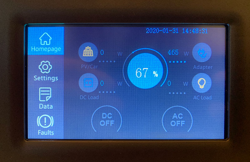 Bluetti AC200P Main LCD Screen B