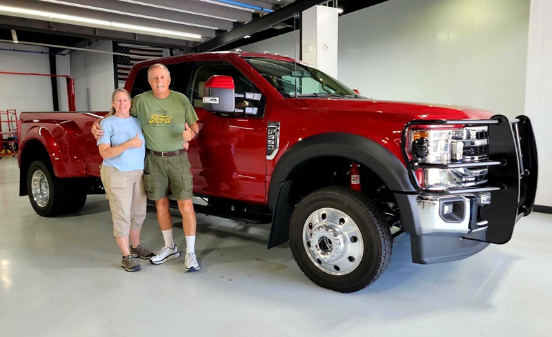 Ford F550 Picking Up Truck Elevation Off Grid