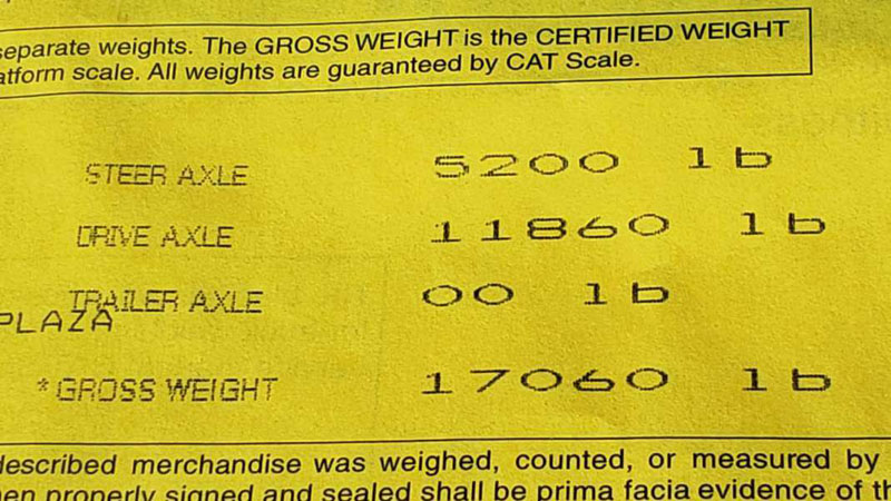 Ford F550 Weight Ticket With Double Slide Camper