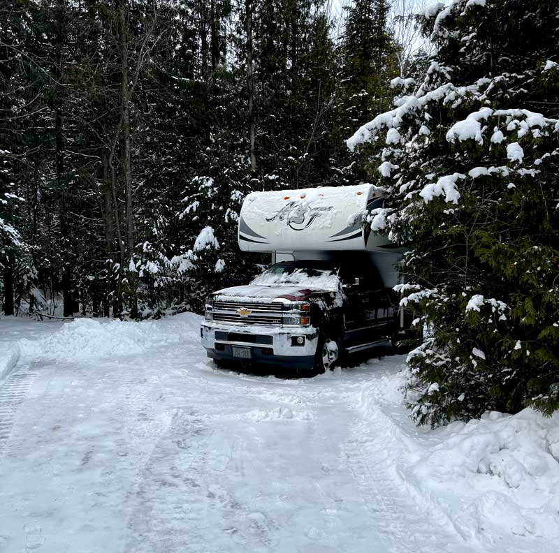 Plowed Roads At MacGregor Point Provincial Park