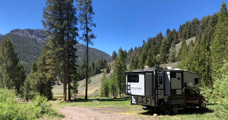 Ram 5500 and Eagle Cap Camper in Copper Basin, Idaho