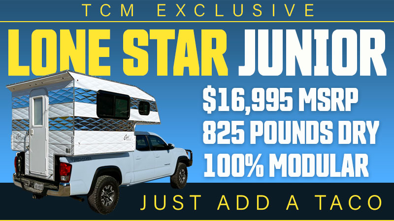 Capri Lone Star Junior Truck Camper For Mid Size Trucks