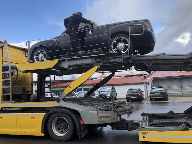 Chevy SSR In Germany Off Load