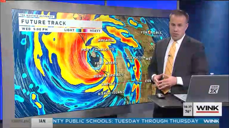 Day Of Hurricane Ian Future Track