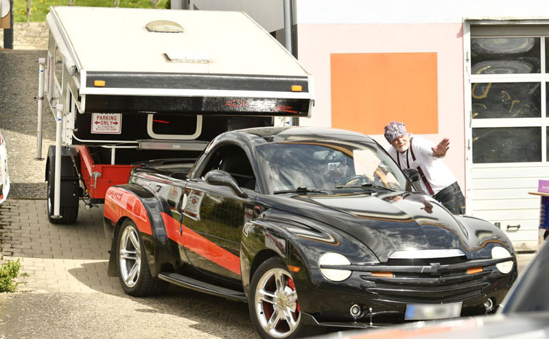 Driving Chevy SSR And Camper