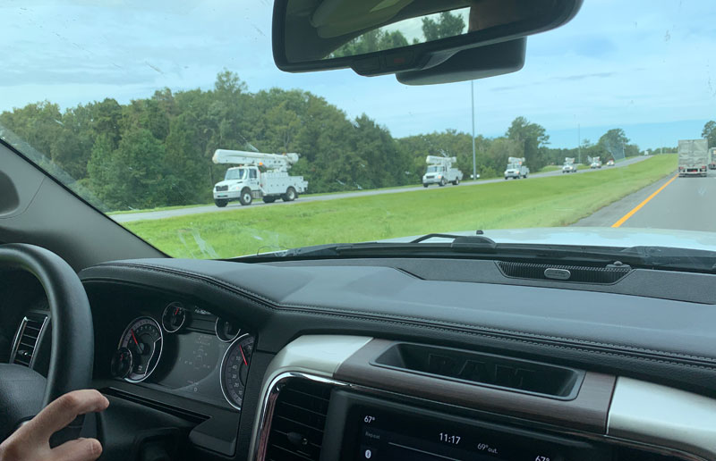 Line Workers Making Way South Hurricane Ian