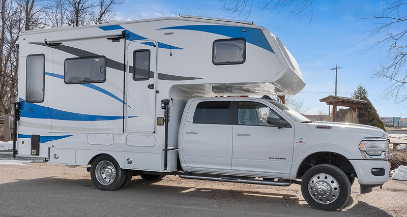 Rugged Mountain Triple Slide Denali 3s Flatbed Camper