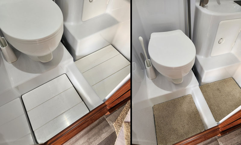 Bathroom Remodel 10 Risers Put In Place And Final Throw Carpet On Top