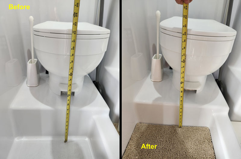 Bathroom Remodel 8 Toilet Height Before And After