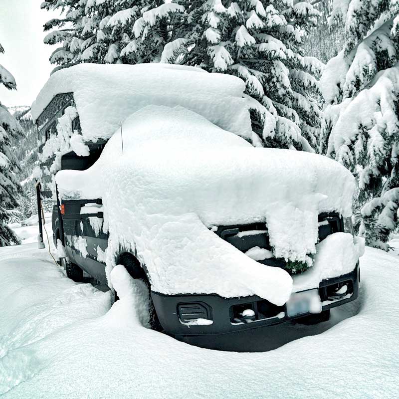 Camping At Ski Resort For Avalanche Mitigation