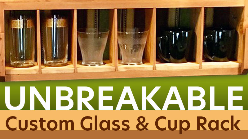 Custom Glass And Cup Rack In A Camper