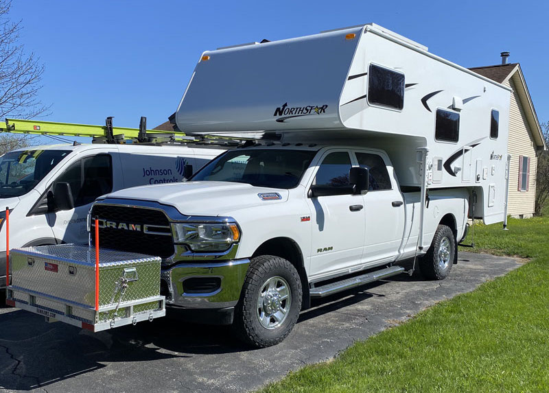 Front Receiver Hitch Storage Box With Truck Camper