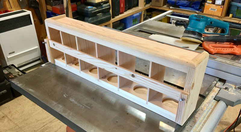Glass Cup Rack Built Out Of Wood 2