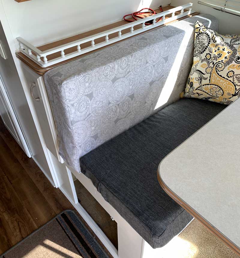 Re-Cover Camper Cushions Completed