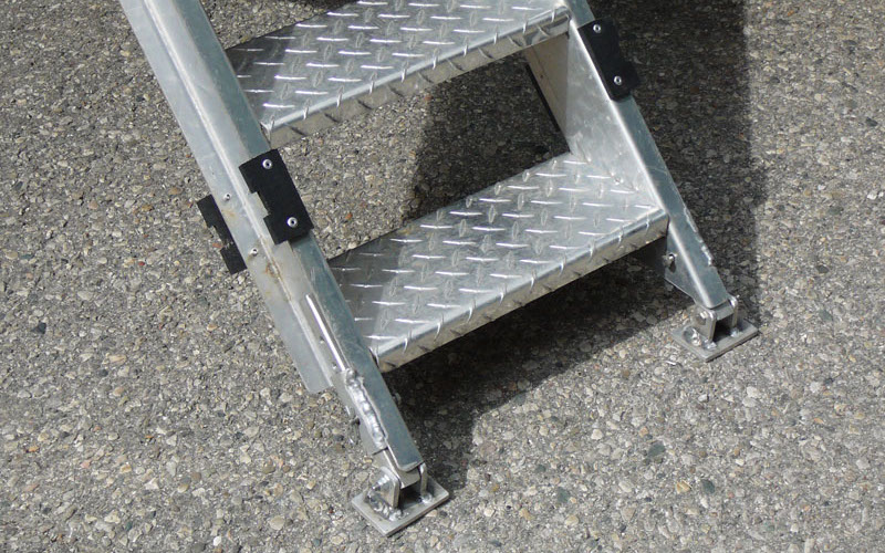 Steps Are Adjustable And All Aluminum