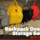 Backpack Overhead Storage Solution With Carabiners