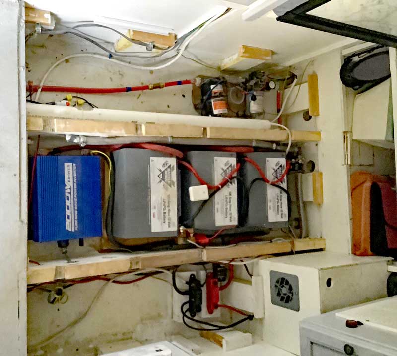Battery Bank In Homemade Camper