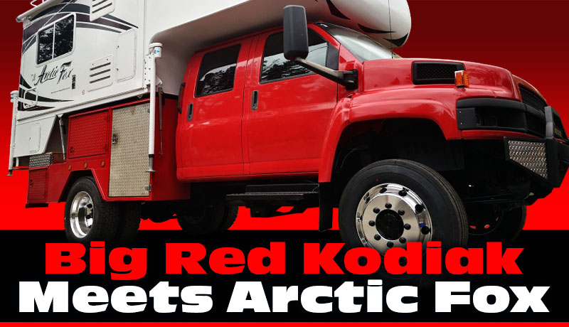 Big Red Kodiak Meets Arctic Fox Truck Camper