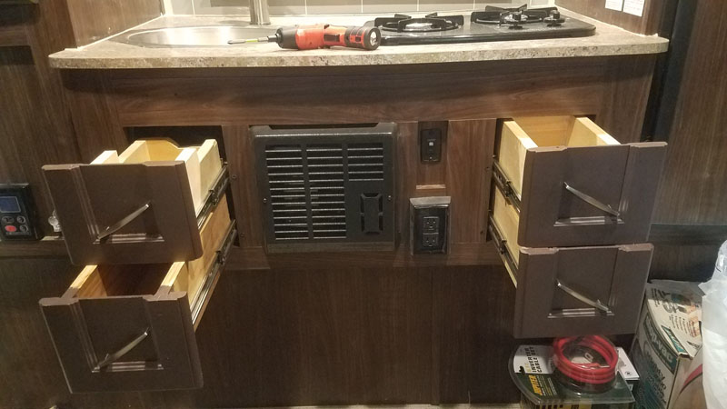 Drawers In Place Slid Out