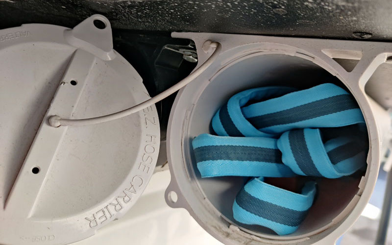 EZ Collapsible Hose Storage With Hose Inside