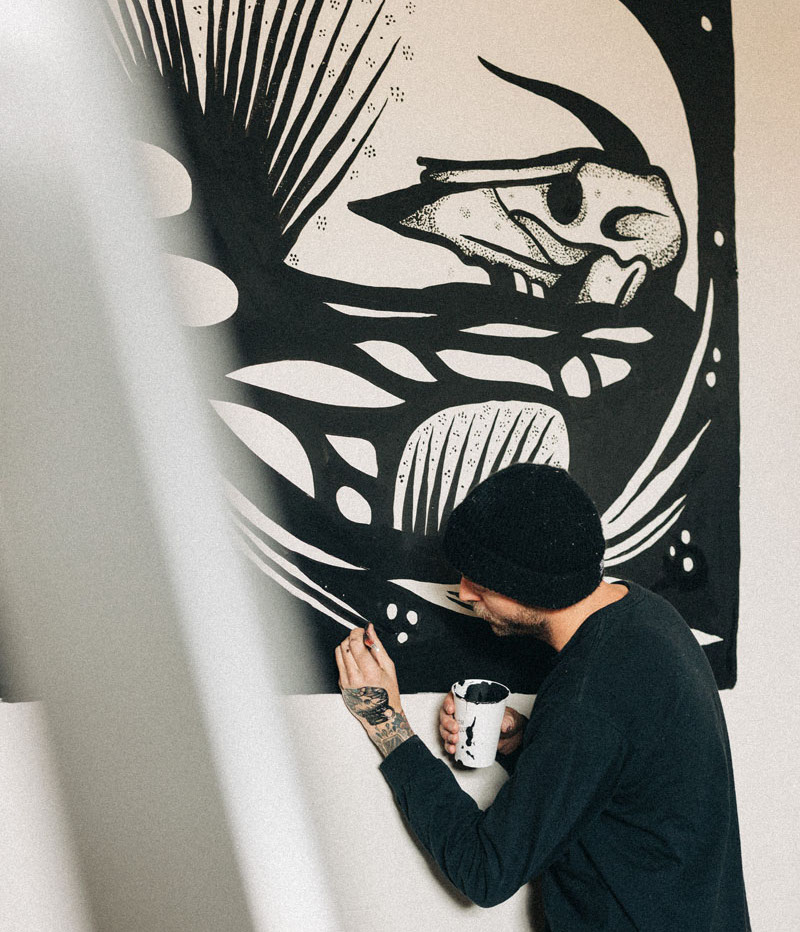 Jess Mudgett Painting Wall