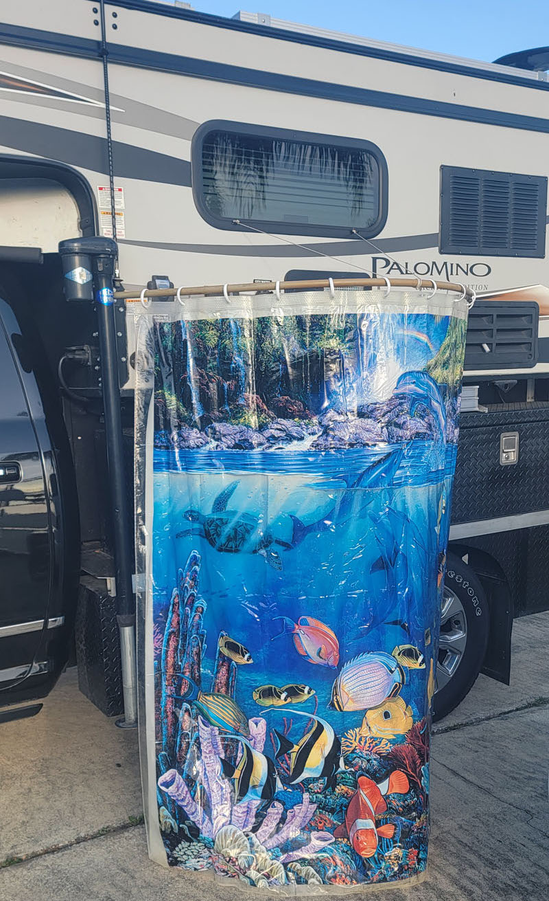 Quick And UnDirty Outdoor Shower Set Up