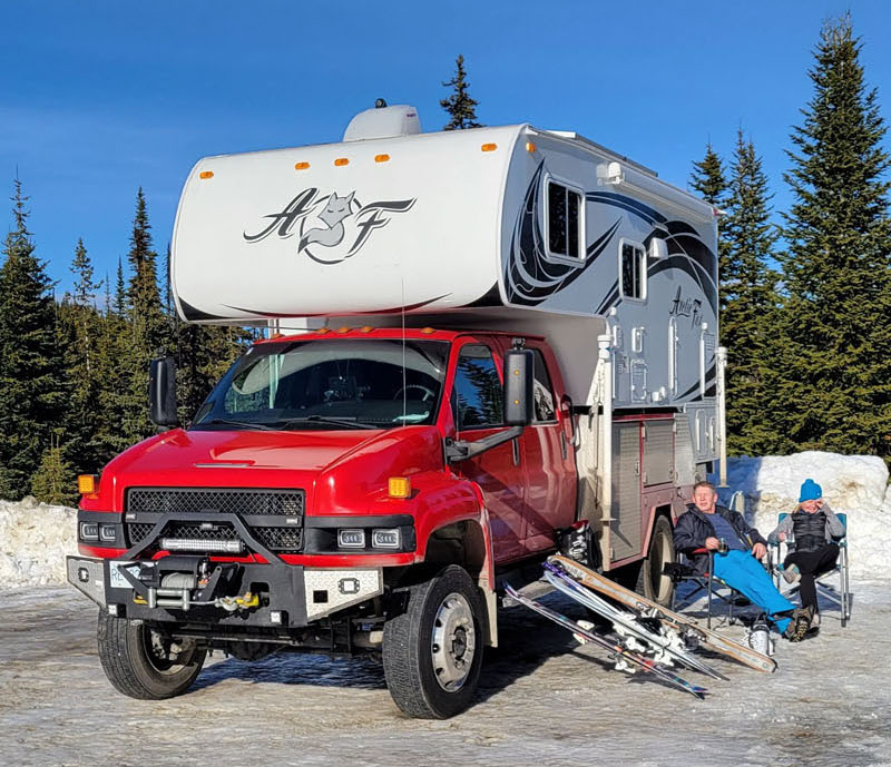 Skiing And Enjoying The Camper