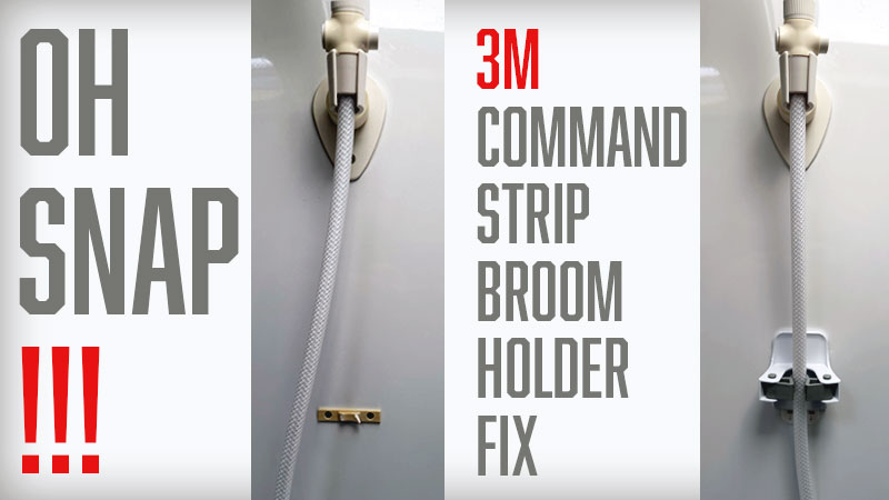 Command Strip Broom Holders To Secure Shower Hose