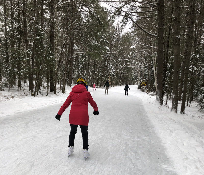 Arrowhead Provincial Park Skating Trail