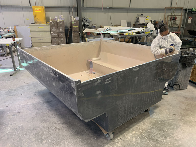 Cube Series Finishing Fiberglass Tub