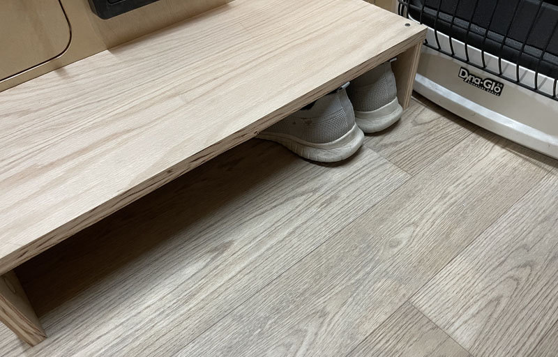 Kitchen Floor Riser Shoe Storage