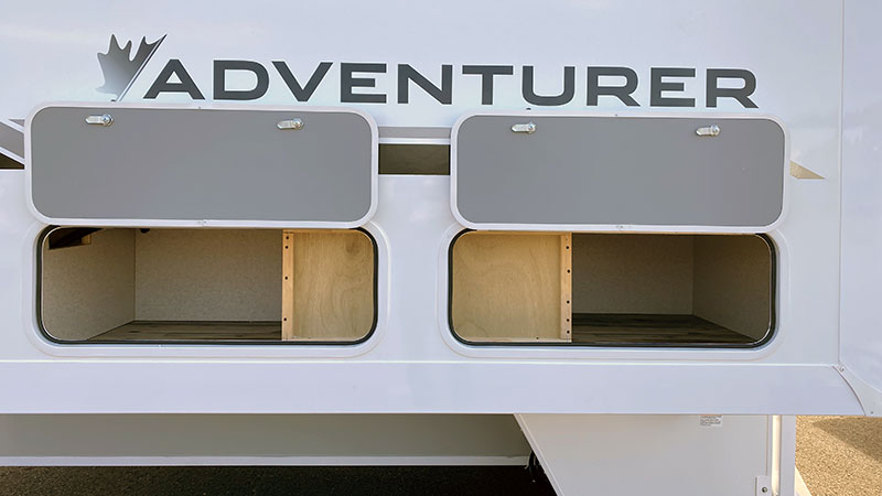 2024 Adventurer Camper Updates 910DB Exterior Storage Area