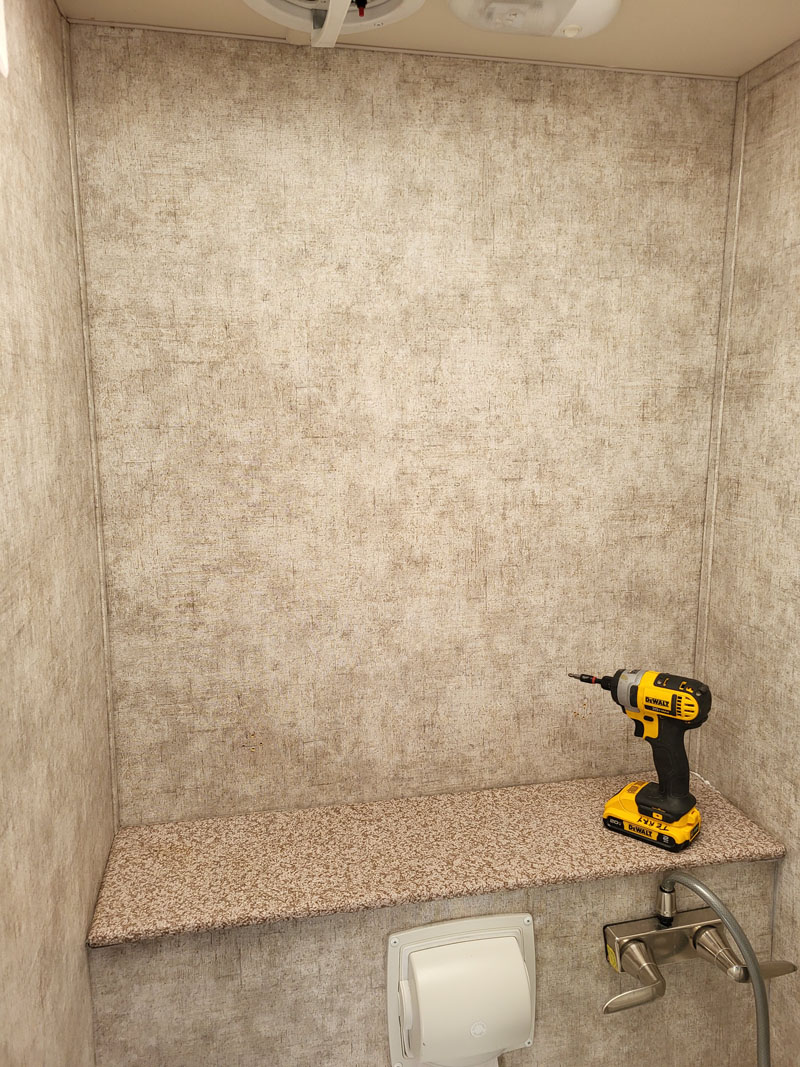 Bathroom Shelving In Adventurer Camper