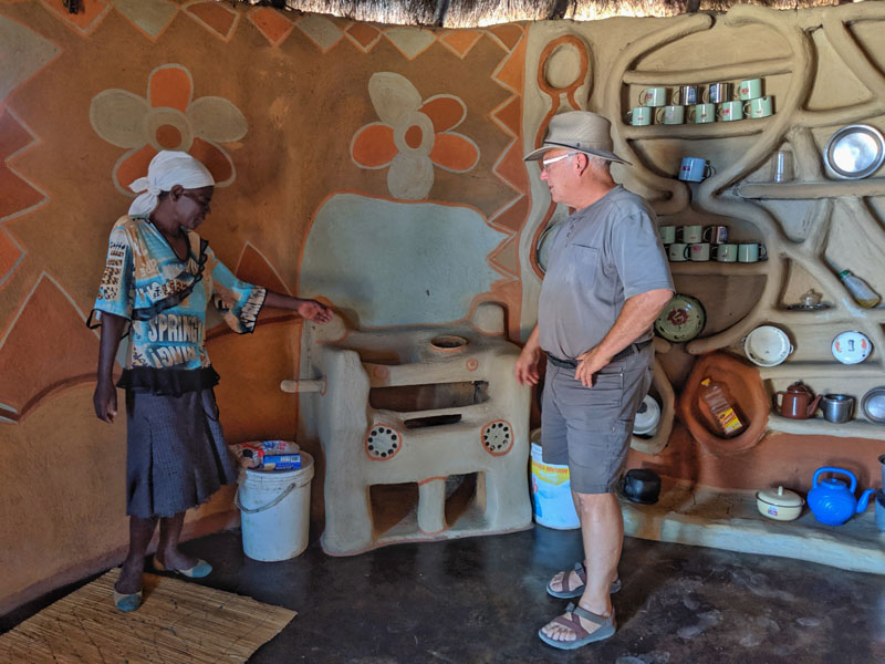 Ndebele Home Painted Using Natural Materials Bulawayu Zimbabwei