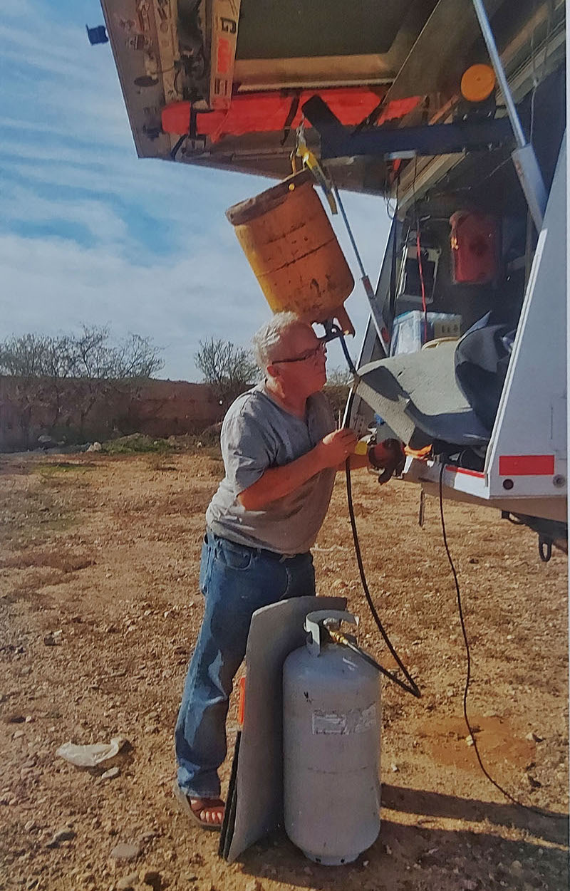 Overlanding Africa Bruce Propane Filling