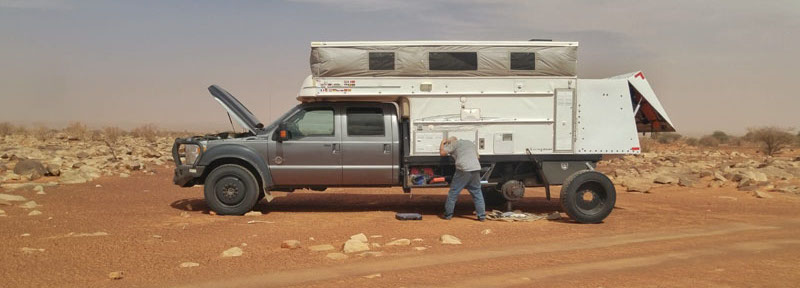 Overlanding Africa Working On Brakes