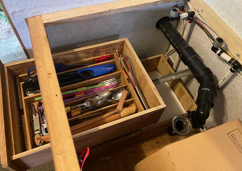 Camper Kitchen Mods Countertop Off