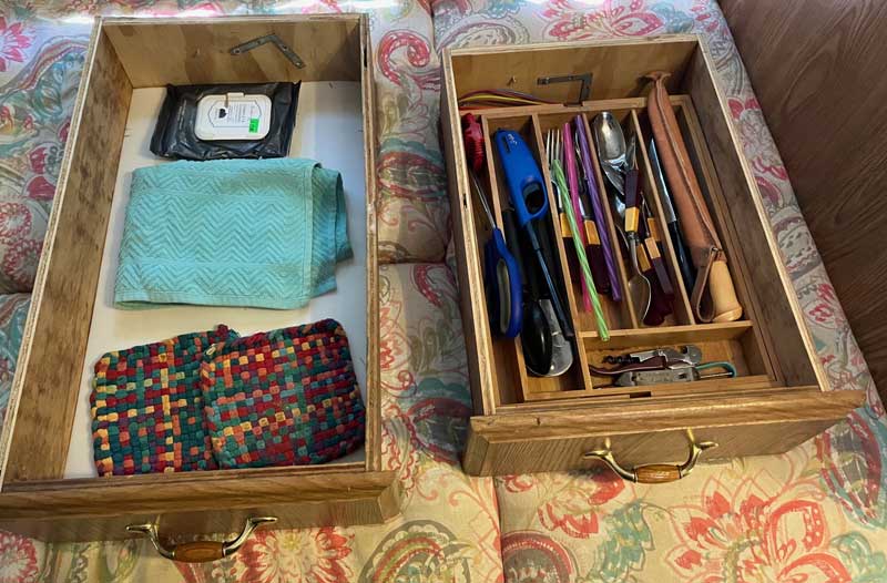 Camper Kitchen Mods Drawers