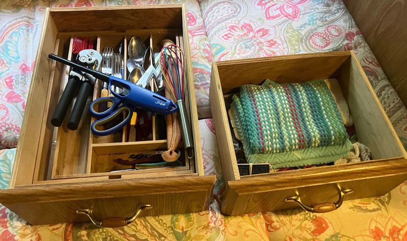 Camper Kitchen Mods Longer Drawers