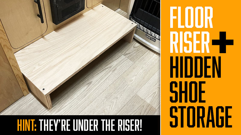 Floor Riser Shoe Storage
