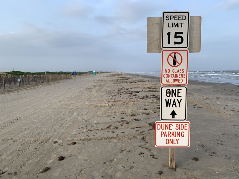 Brazoria County Beach Sign