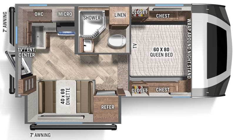 Palomino HS-3210 Camper Floorplan