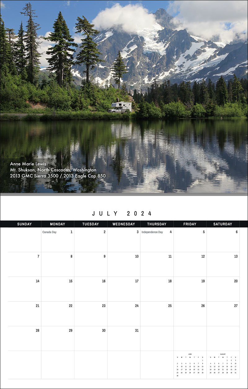 2024 Truck Camper Calendar 7 July